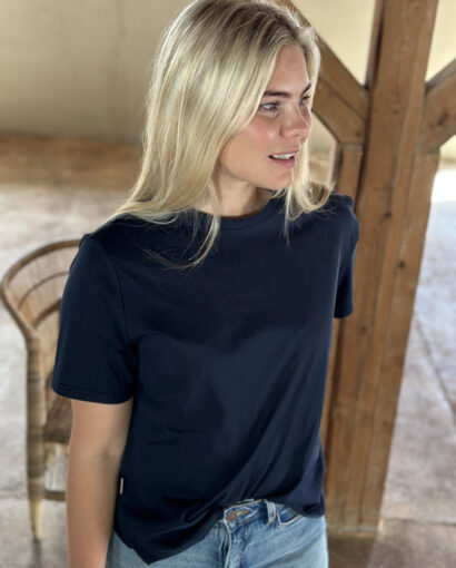 Rue De Tokyo Trish Light Cotton Jersey Tskjorte Navy