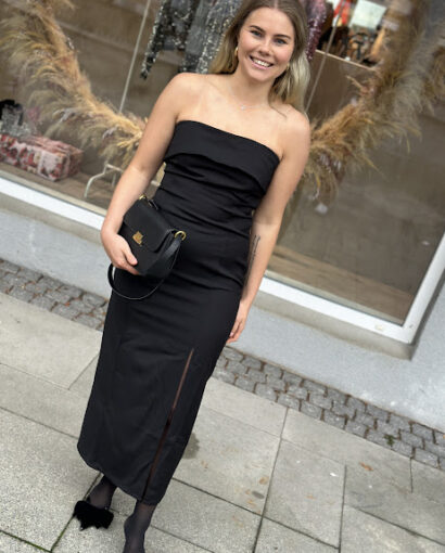 Selected Femme Fadara Ankle Bustier Dress Black