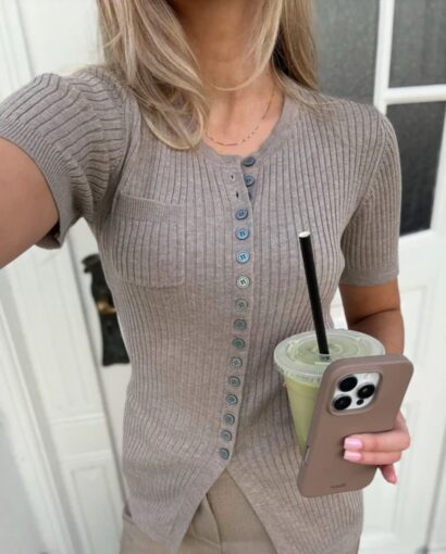 By IC Elma Cardigan Light Brown