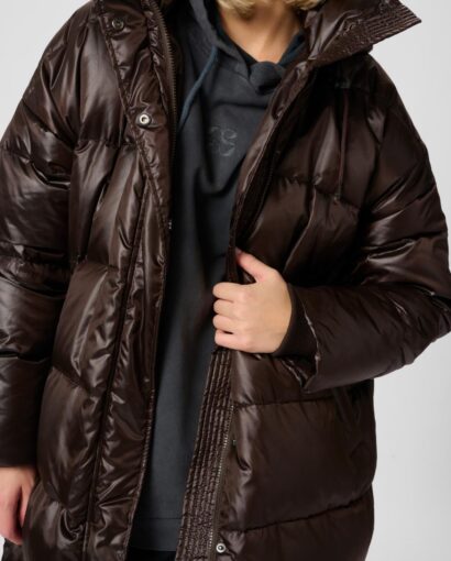 My Essential Wardrobe Glossy Down Long Jacket