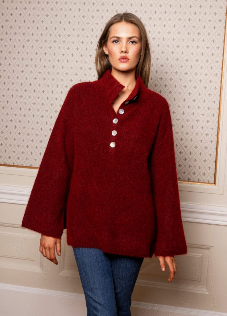 Miss Maya Enea Sweater Deep Red
