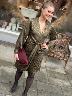 Karmamia Blair Dress Army Leo Jacquard