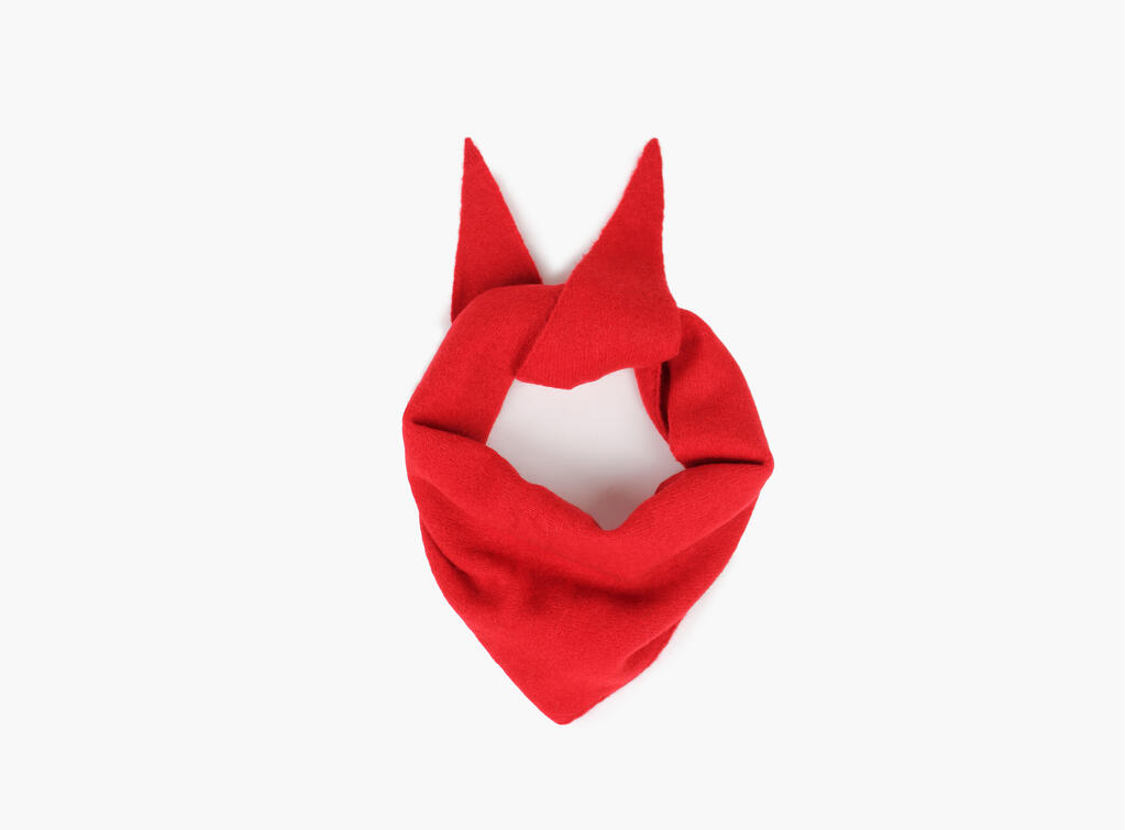 Nohr Mohair Triangle Scarf Red