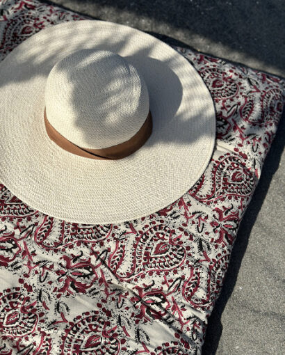 Printed Cotton Mattress Sand Pink Raspberry Grey