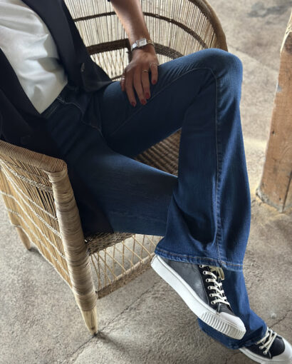 Tomorrow Denim Albert High Waisted Flare Denim Blue